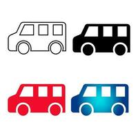 abstrait mini autobus silhouette illustration vecteur