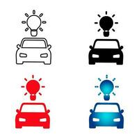 abstrait intelligent voiture silhouette illustration vecteur