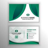 moderne vert couverture affaires carte avec incurvé formes vecteur