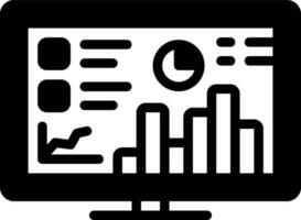 solide icône pour analytique vecteur