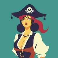 femme pirates concept vecteur