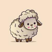animal mouton dessin animé personnage conception. adapté pour Ramadan, eid Al fitr et eid Al adha décoration. vecteur