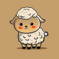 animal mouton dessin animé personnage conception. adapté pour Ramadan, eid Al fitr et eid Al adha décoration. vecteur