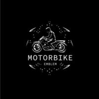 motard icône, moto motard emblème, la vitesse cavalier signe, faire de la moto logo modèle. vecteur illustration.