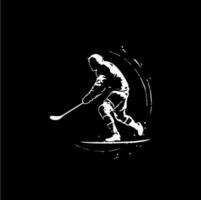 basketball joueur patins blanc sport silhouette logo modèle, main dessin tatouage esquisser sur noir Contexte. vecteur illustration.
