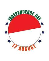 Indonésie indépendance journée vecteur conception avec oiseau graphique illustration. adapté pour T-shirt ou autocollant conception.