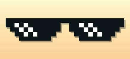 comme une patron foncé lunettes. comme une patron pixel des lunettes vecteur