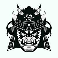 vecteur illustration oni masque, Japonais oni démon
