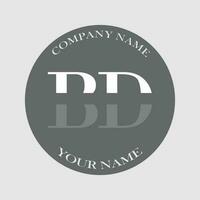 initiale bd logo lettre monogramme luxe main tiré vecteur