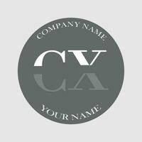 initiale cx logo lettre monogramme luxe main tiré vecteur