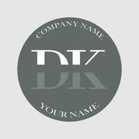 initiale dk logo lettre monogramme luxe main tiré vecteur
