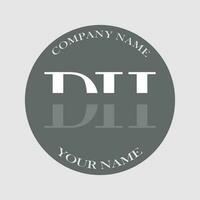 initiale dh logo lettre monogramme luxe main tiré vecteur