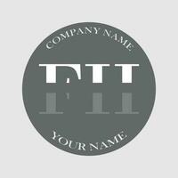 initiale fh logo lettre monogramme luxe main tiré vecteur