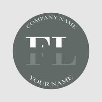 initiale fl logo lettre monogramme luxe main tiré vecteur