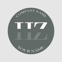 initiale hz logo lettre monogramme luxe main tiré vecteur