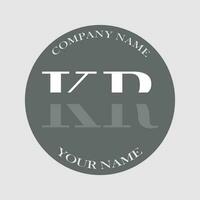 initiale kr logo lettre monogramme luxe main tiré vecteur