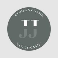 initiale jj logo lettre monogramme luxe main tiré vecteur