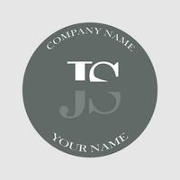 initiale js logo lettre monogramme luxe main tiré vecteur