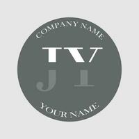 initiale jy logo lettre monogramme luxe main tiré vecteur