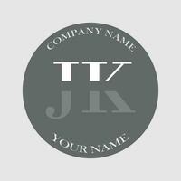 initiale jk logo lettre monogramme luxe main tiré vecteur