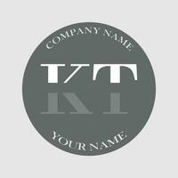 initiale kt logo lettre monogramme luxe main tiré vecteur