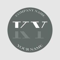 initiale ky logo lettre monogramme luxe main tiré vecteur