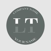 initiale lt logo lettre monogramme luxe main tiré vecteur