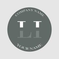 initiale li logo lettre monogramme luxe main tiré vecteur