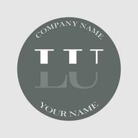 initiale lu logo lettre monogramme luxe main tiré vecteur