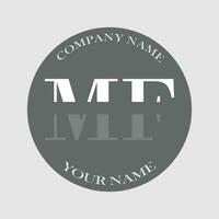 initiale mf logo lettre monogramme luxe main tiré vecteur