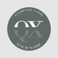 initiale qx logo lettre monogramme luxe main tiré vecteur