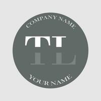 initiale tl logo lettre monogramme luxe main tiré vecteur