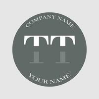 initiale tt logo lettre monogramme luxe main tiré vecteur