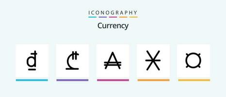 devise ligne 5 icône pack comprenant Hongrie. forint. chaîne de blocs. monnaie. monnaie. Créatif Icônes conception vecteur