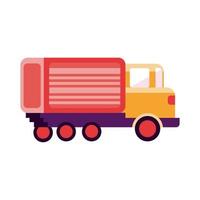 style détaillé du service de livraison par camion vecteur