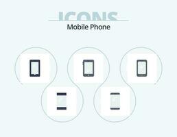 mobile téléphone plat icône pack 5 icône conception. . vecteur