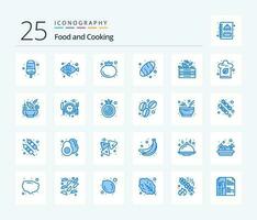 nourriture 25 bleu Couleur icône pack comprenant aliments. aliments. légume. des légumes. vert vecteur