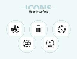utilisateur interface ligne icône pack 5 icône conception. utilisateur interface. bouton. préféré. La Flèche. moins vecteur
