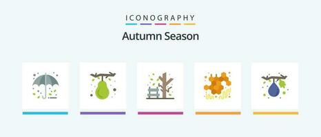 l'automne plat 5 icône pack comprenant aliments. visqueux. l'automne. doux. l'automne. Créatif Icônes conception vecteur