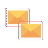 enveloppe courrier envoyer icône de style détaillé vecteur