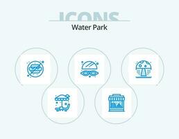l'eau parc bleu icône pack 5 icône conception. . champignon. l'eau. parc. parc vecteur