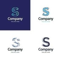 lettre s grand logo pack design création de logos modernes créatifs pour votre entreprise vecteur