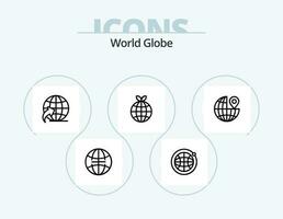 globe ligne icône pack 5 icône conception. . globe. . globe vecteur