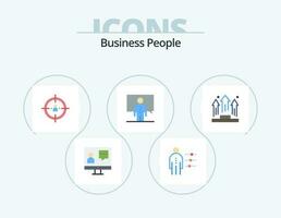 affaires gens plat icône pack 5 icône conception. conférence. communication. personne. stratégie. gens vecteur