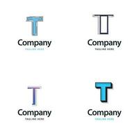 lettre t grand logo pack design création de logos modernes créatifs pour votre entreprise vecteur