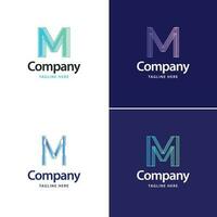 lettre m grand logo pack design création de logos modernes créatifs pour votre entreprise vecteur