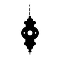 style de ligne de suspension de lampe ramadan kareem vecteur