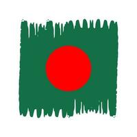 bangladesh drapeau avec brosse coups vecteur illustration, bangladesh drapeau brosse vecteur