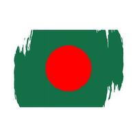 bangladesh drapeau avec brosse coups vecteur illustration, bangladesh drapeau brosse vecteur
