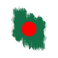 bangladesh drapeau avec brosse coups vecteur illustration, bangladesh drapeau brosse vecteur